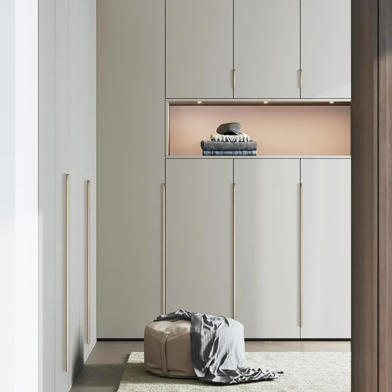 Poignées de Meuble Minimalistes Cachées | Pas de Perçage 80-1200mm | Bord Noir Design Moderne