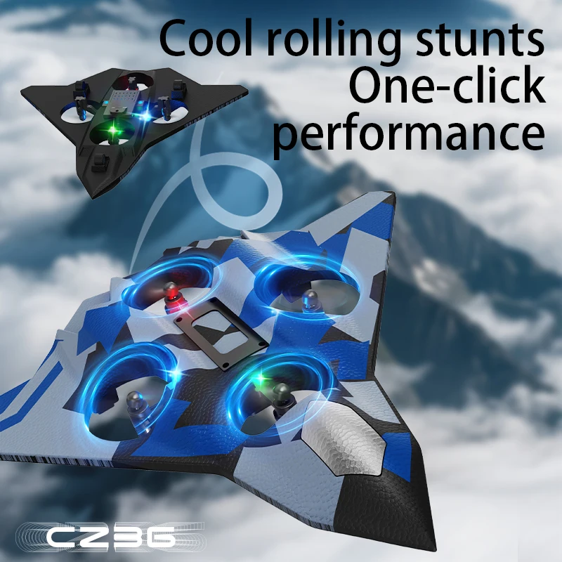 طائرة مقاتلة رغوية CZ36 2.4G 10CH RC EPP - تراجع 360 درجة، إقلاع بمفتاح واحد، أضواء LED - أفضل هدية لعبة للأطفال #3