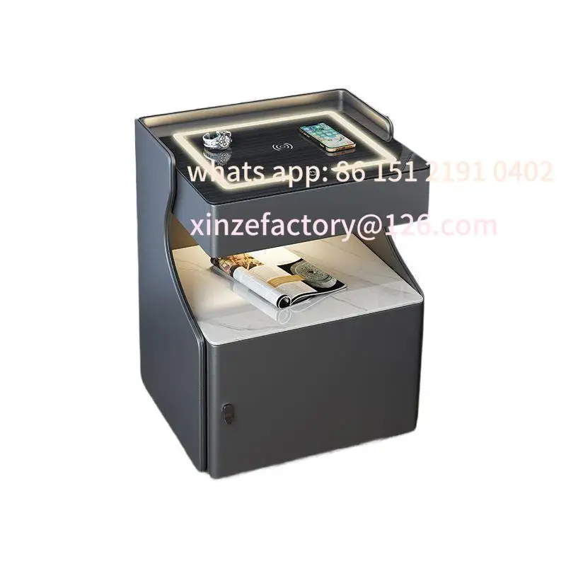 

Customizable bedside table safe invisible integrated