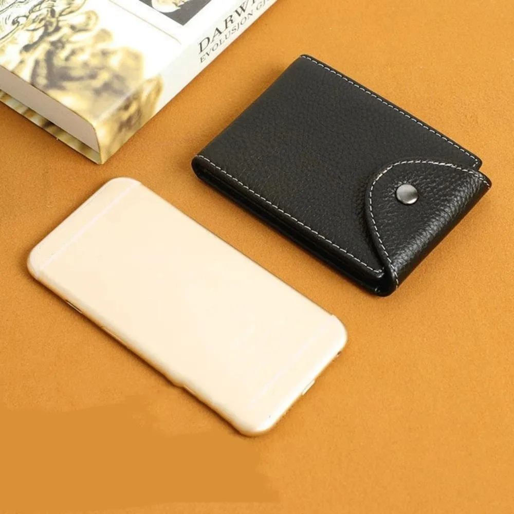 Waterproof Solid Color Men Purse Multi-position Foldable Men Wallet Wear-resistant Ultrathin Male Zipper Coin Pocket Daily Use