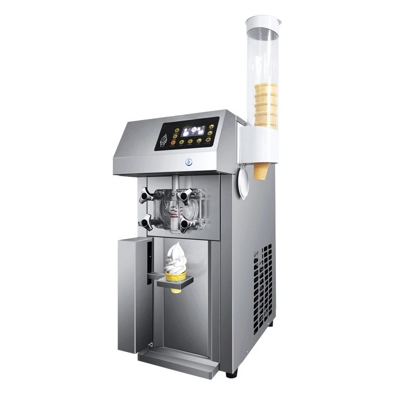 

Commercial ice cream machine, fully automatic stainless steel cone ice cream machine, desktop commercial soft ice cream machine
