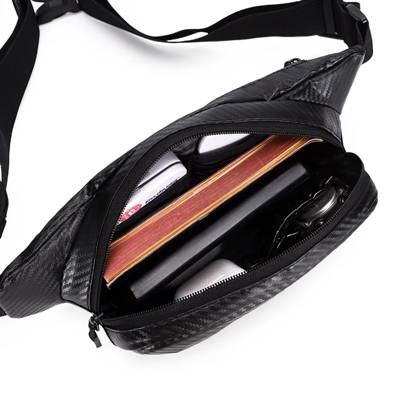 New Hard Shell Chest Bag Men Outdoor Crossbody Bag Trendy Sports Waist Pack Casual Backpack for Men