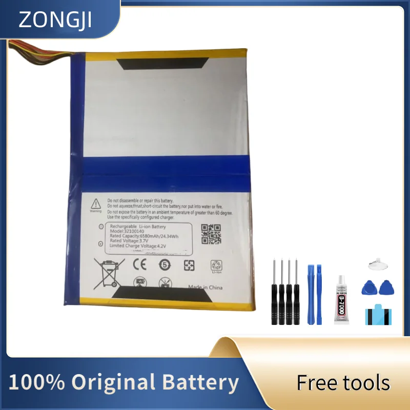 

Новая совместимая батарея ZONGJI для Blackview Tab 8 32100140, 6580 мАч, аккумуляторы + инструменты