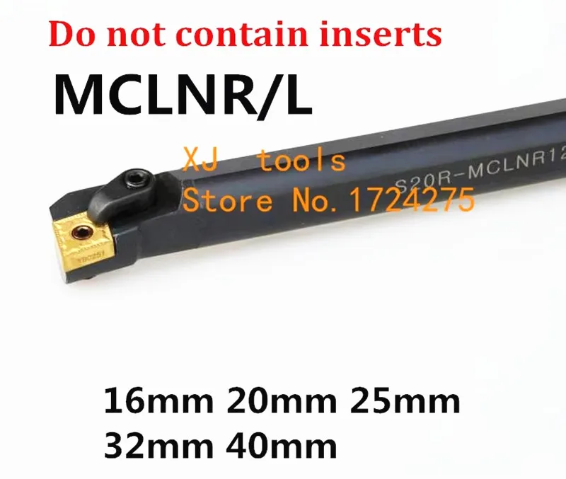 MCLNR MCLNL S16Q-MCLNR12 S20R-MCLNR12 S25S-MCLNR12 S32T-MCLNR12 CNC Lathe CNC Shank Boring Bar Inner Carbide Inserts