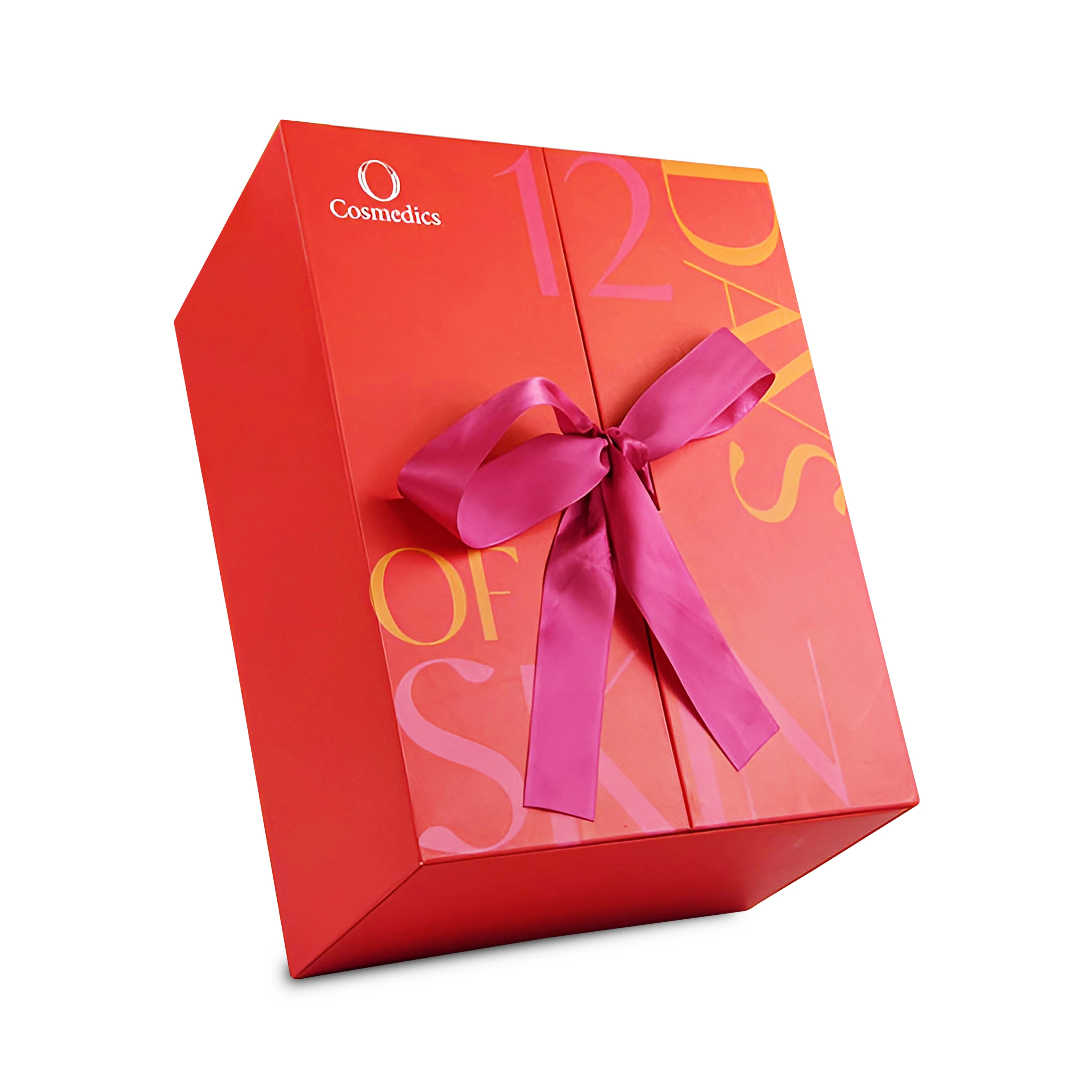 2025.12 Days Packaging Boxes Manufacturer Christmas Advent Calendar Cardboard Box with Ribbon
