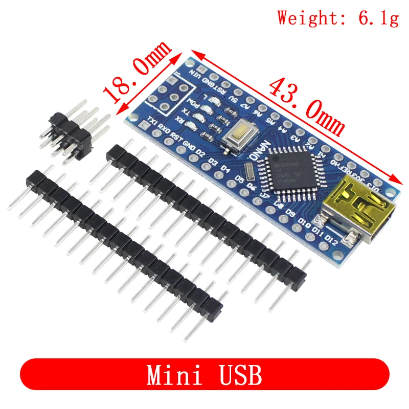 Mini / Type-C / Micro USB Nano 3.0 Con controller Nano compatibile con bootloader per driver USB arduino CH340 16Mhz ATMEGA328P