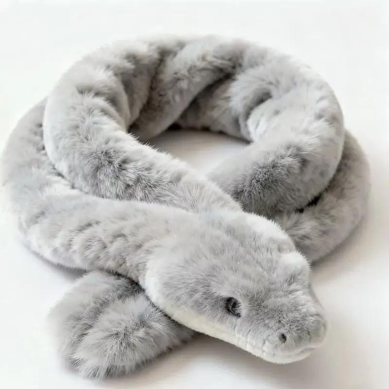 Plush Snake Scarf Thickened Warm Faux Fur Neck Wrap Fashion Winter Autumn Cycling Coldproof Soft Cozy Adult Accessory