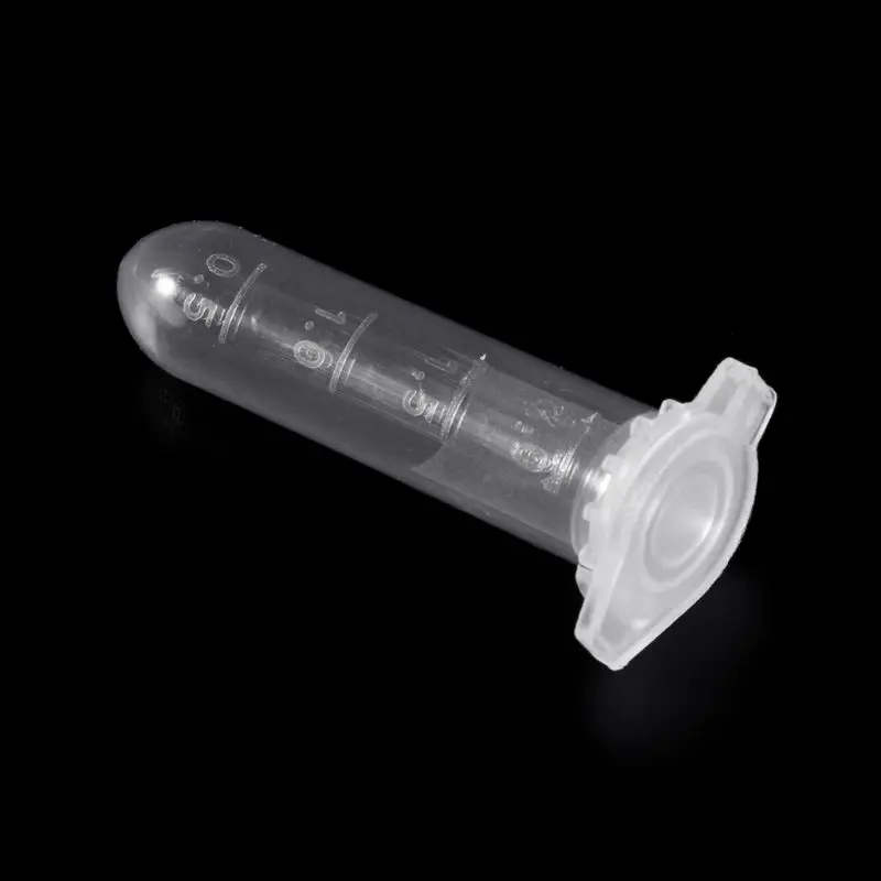 100Pcs 2ml Centrifuge Tubes with Graduated Scale Plastic Vials Test Containers for Labs Experiment School D5QC