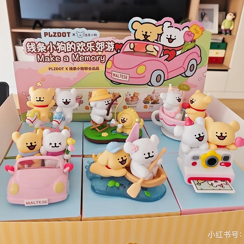 

Maltese Happy Outing Series Blind Box Cute Desktop Figurine Collectible Ornaments Kawaii Girl Birthday Gift Trendy Toy Hobbies