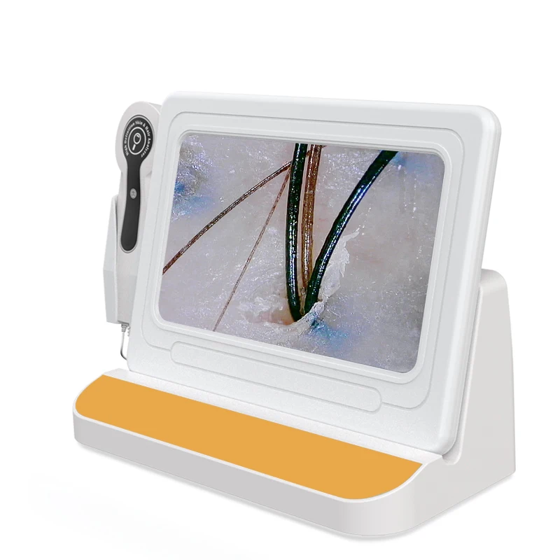 

10 Inch Skin Hair Scalp Detector For Skin Scanner Machine Digital Microscope HD Hair Follicles Skin Analyzer 200/50X