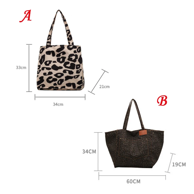 Leopard Design Korean Fashion Shopper Big Shopping Bags for Women Handbag Lady Shoulder Bag Large Capacity Bag Girl Handbag