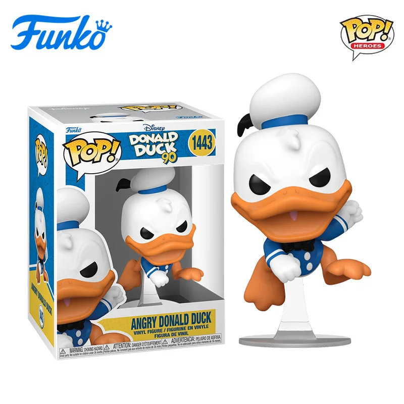 Disney Funko Pop-Figurine de dessin animé pour enfants, Donald Duck, 90e modèle des travailleurs, jouet Kawaii, beurre d'ornement de renforcement, cadeaux d'organisation périphérique