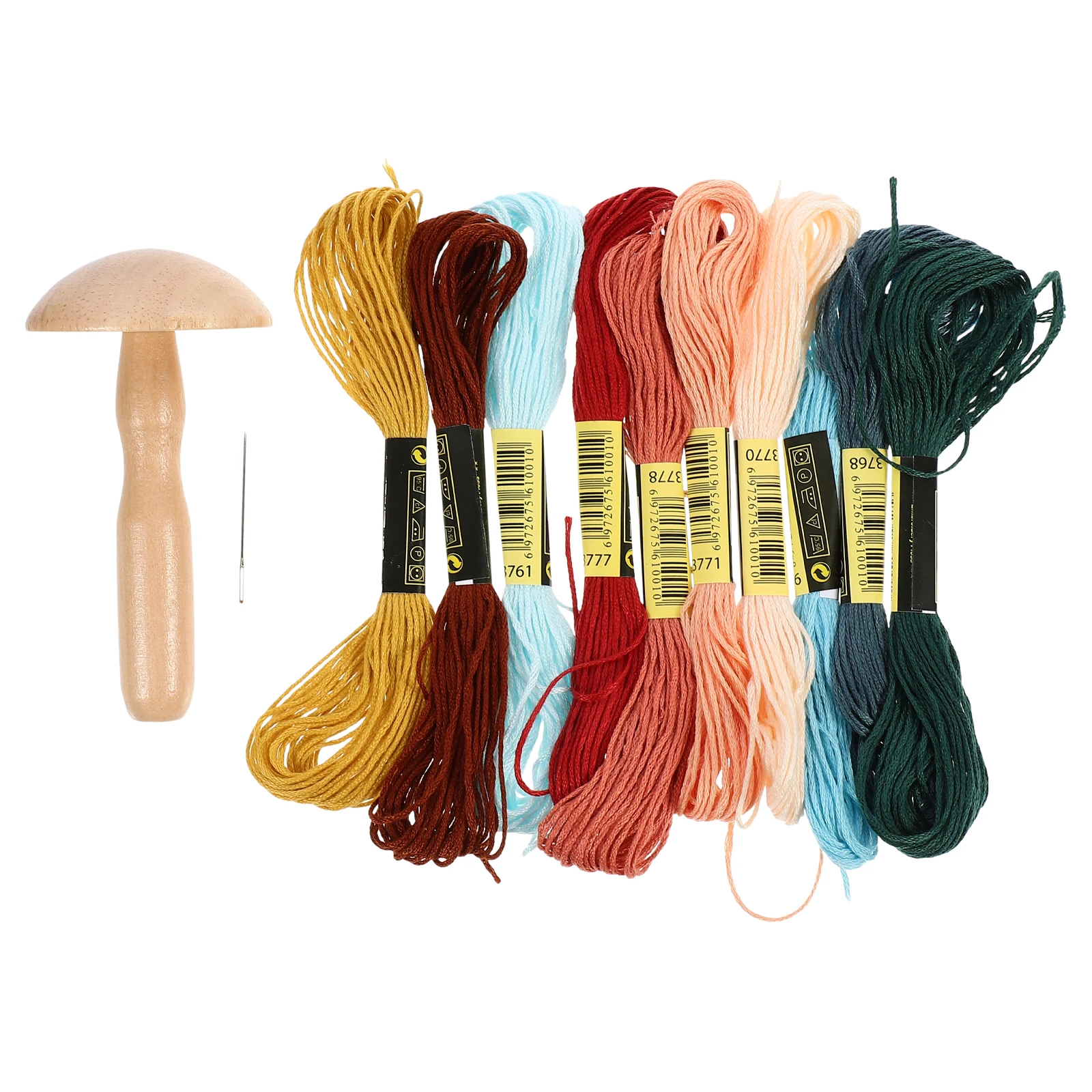 

Wooden Mushroom Patching Tool Solid Wood Thread Darning Socks Stockings Travel Needle Lightweight Comfortable Small Sewing Craft
