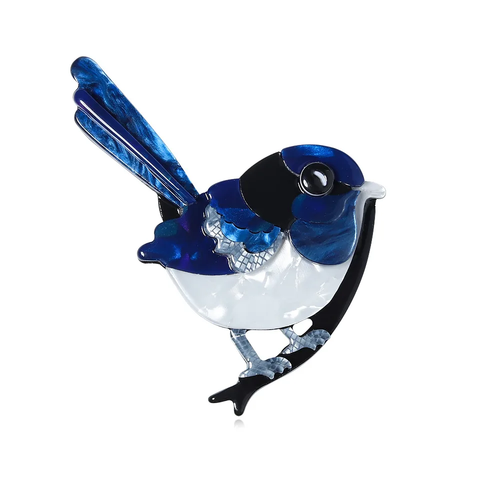 

CINDY XIANG Handmade Fashion Acrylic Bird Brooches For Women Acetate Material Animal Pin Wedding Jewelry