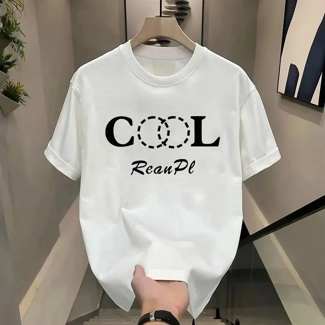 

New Fashion Letter Printed Cotton Short Sleeve T Shirt Fashion Men's and Women's American Minority Trend Fashion Loose Top
