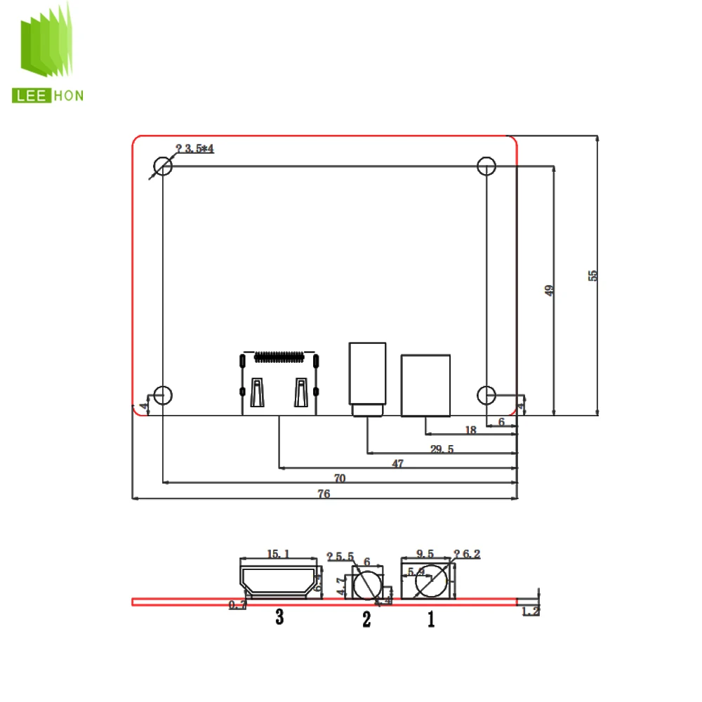 Support 1920*1200 LCD EDP to HD-MI Small Control Board 12V DC Input Single HD MI Compact Driver AD Board