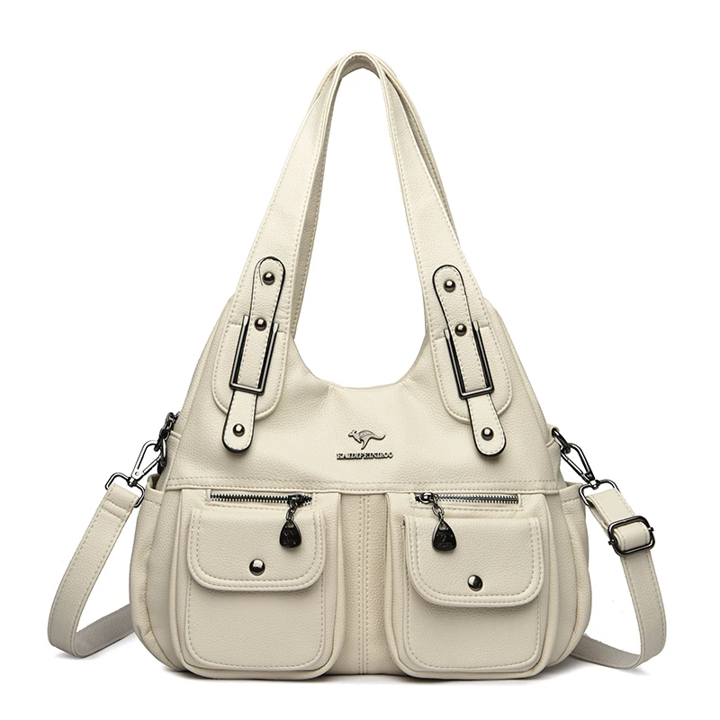 

High-quality Soft Leather Crossbody Bags for Women 2024 Designer Brand Shoulder Hand Bag Casual Tote Messenger Bags Sac A Main