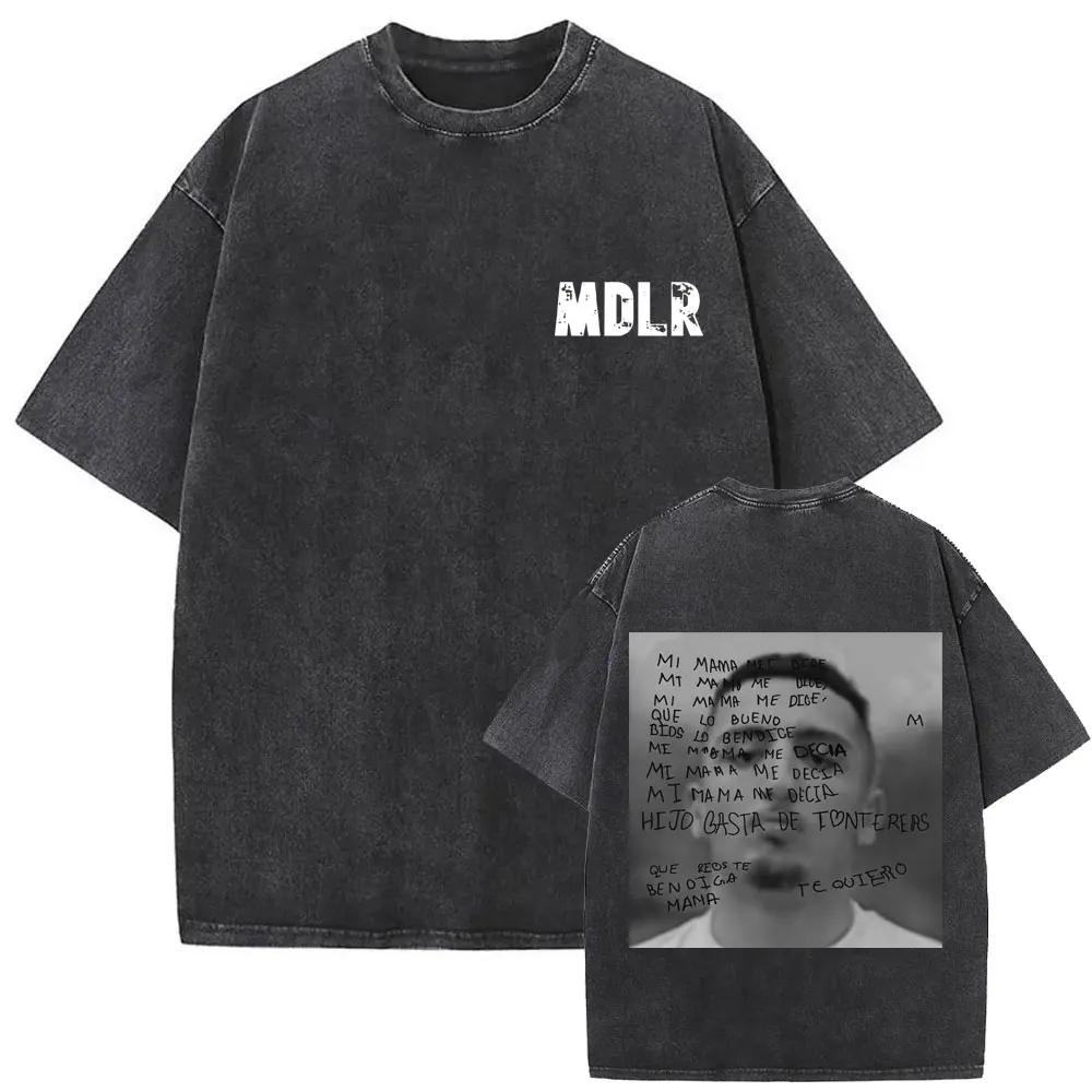 

Washed Vintage Rapper Morad MDLR Graphic T-shirt Men Women Hip Hop Fashion Pop Music T Shirts Men's Retro Oversized Streetwear