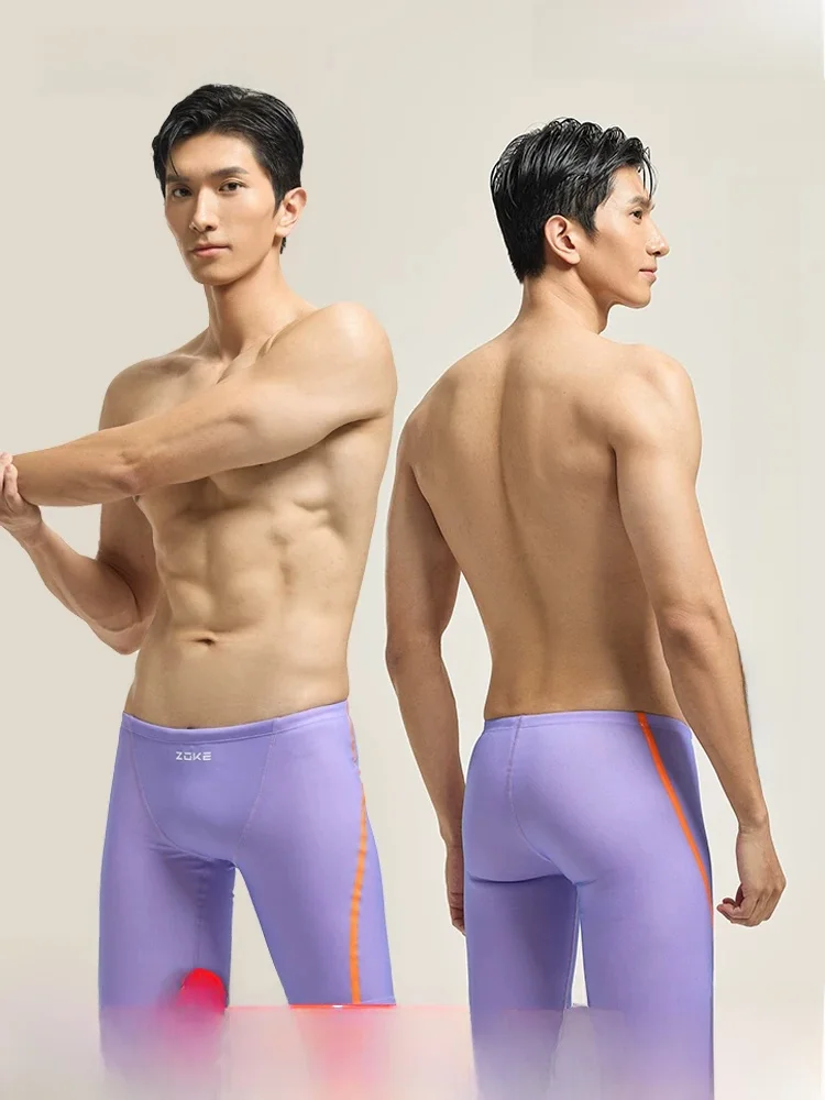 maillots-de-bain-pour-hommes-zoke-sechage-rapide-pour-la-competition-maillots-de-bain-d'entrainement-pour-adultes-cinq-quarts-polyester-nylon-polyester
