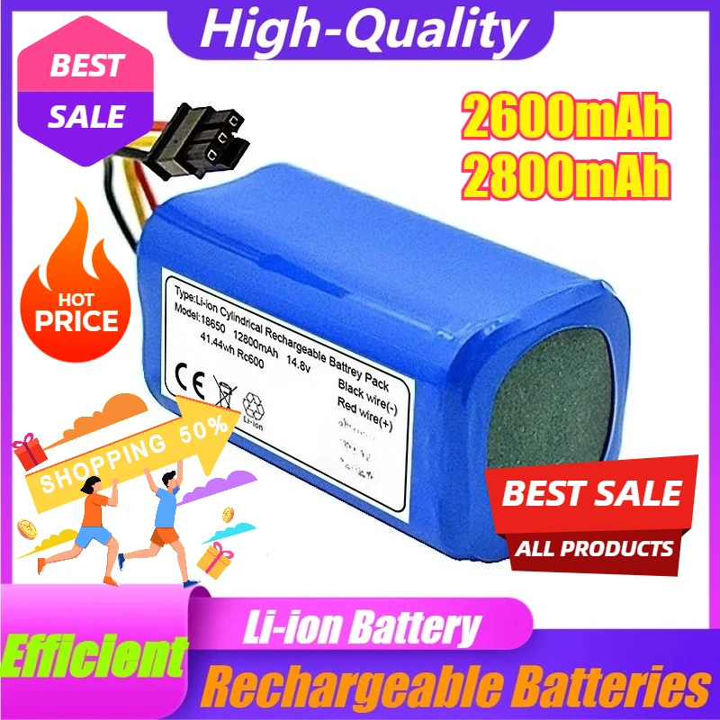 

2600mAh/2800mAh Lithium Batteries Compatible for Haier TAB-T360W TAB-5510S Robotic Vacuum Cleaners