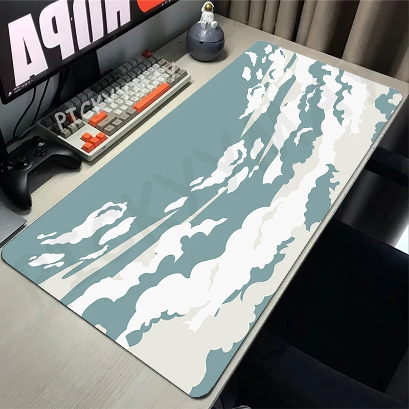 

Cloud 80x30cm XXL Lock Edge Mousepads Non-Slip Large Gaming Mousepad Keyboard Mats Mouse Mat Beast Desk Pad For Gift Mouse Pads