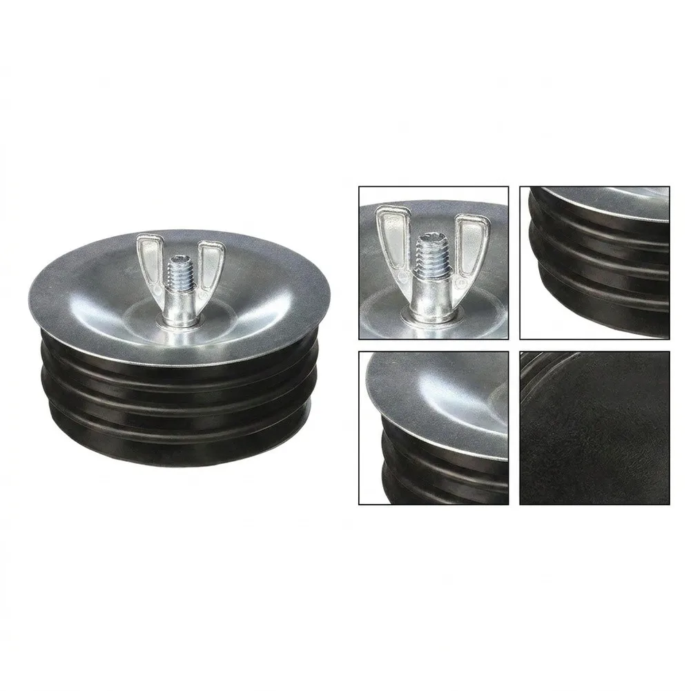 2Pcs 3in End Of Pipe Gripper Mechanical Plug- Cleanout Plug- Pipe Seal Black Rubber Expansion Plug- Sewer Drain Repair