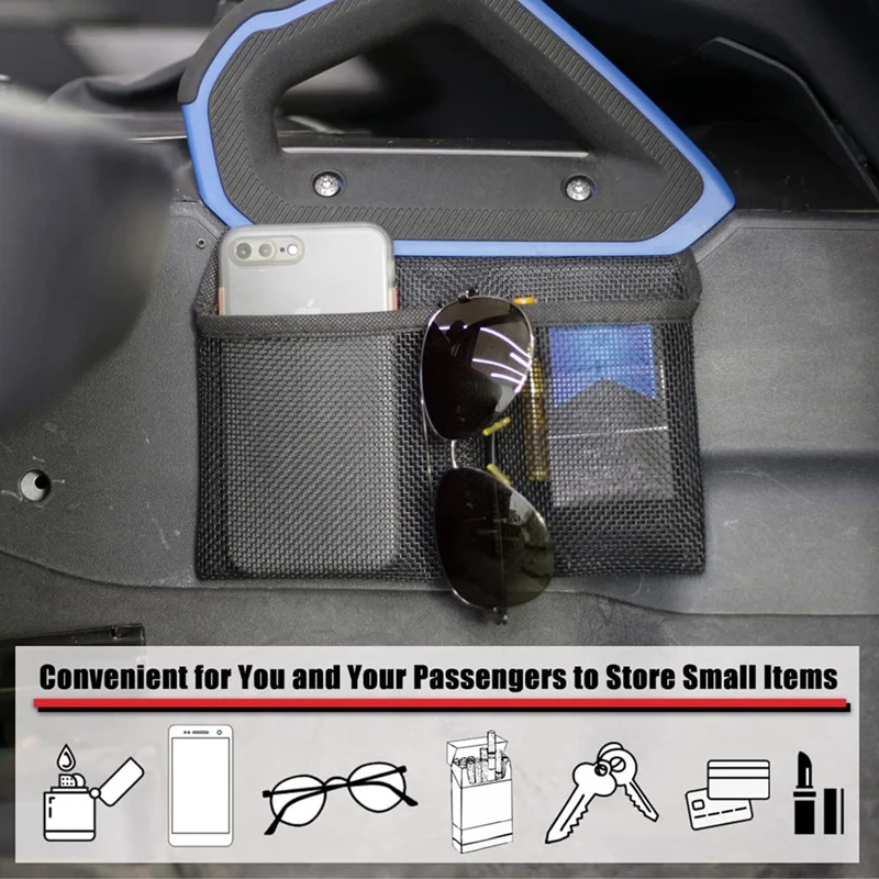 Passenger Storage Bag Center Console Mesh Storage Pocket for 2021 2022 Accessories Seat Space Organizer