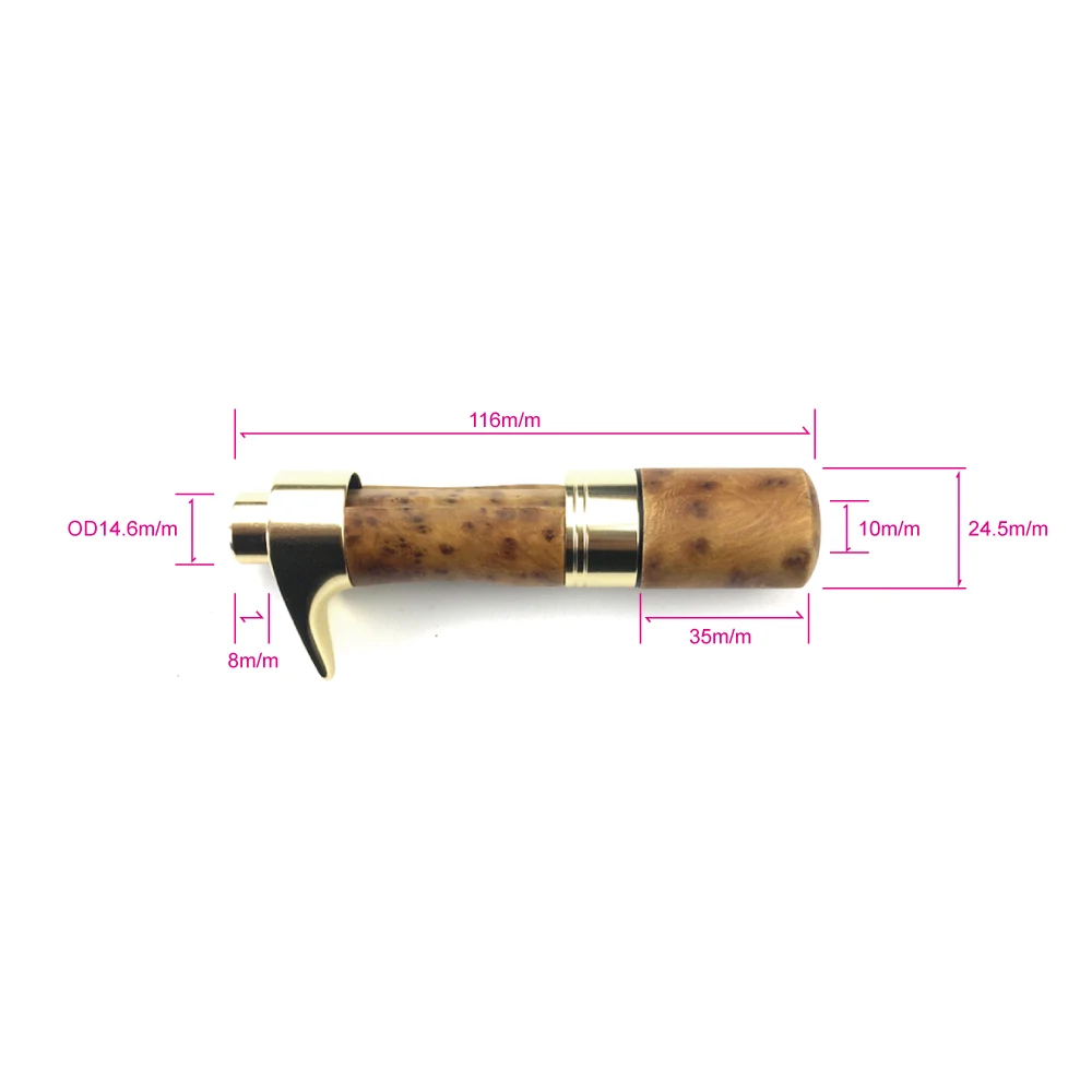 NooNRoo Burl Wood Casting Reel Seat with Wood Nut, Fishing Rod Repair, DIY Rod Building