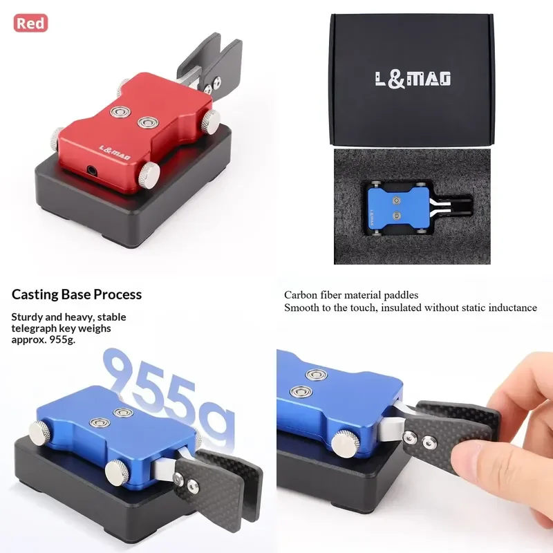 Brand For 950g Dual Paddle Automatic CW Key 3.5mm Shortwave Radio Morse Code Key Telegraph Training Key for Training Amateur
