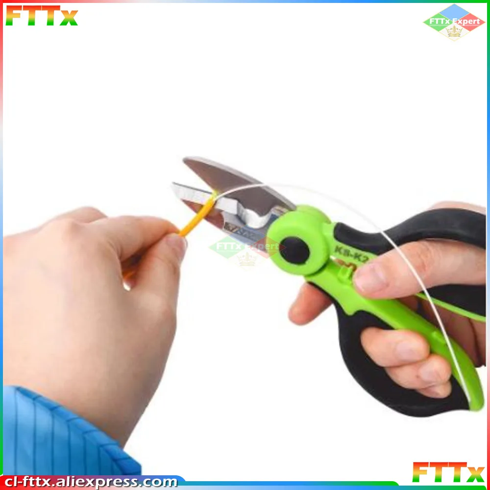 

KS-K2 Kevlar Scissors TAWAA Fiber Optic Kevlar Cutter Serrated Stainless Steel Blade for Non-slip Sharp Durable Cutting