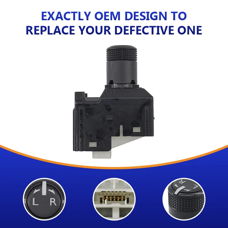 NEW HNROCK 183744 Rearview Mirror Switch Suitable for 2016-2020 Toyota Hilux Revo Reverse Mirror Switch Car Accessories