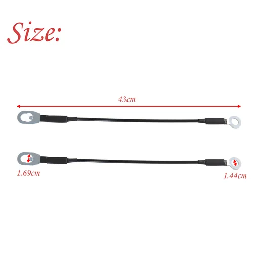 Imagen 2 del producto 2 uds Cables de puerta trasera correas de soporte de puerta de elevación para Nissan Frontier 1998 1999 2000 2001 2002 2003 2004 90460-8B400, 38541