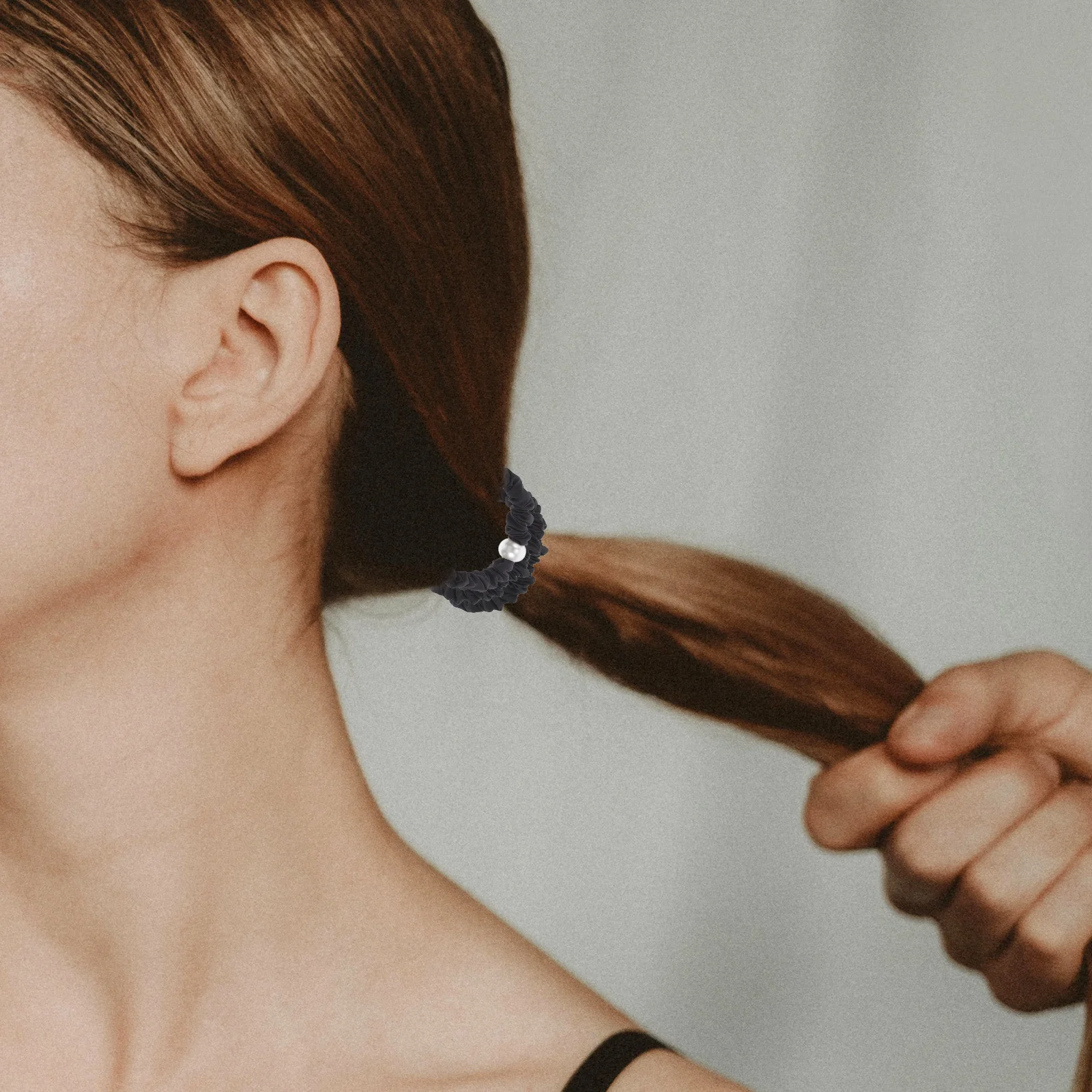 3 pezzi elastici elastici porta coda di cavallo con perle decorative fasce per capelli morbide e durevoli per le donne accessori elasticizzati stile Boho uso quotidiano