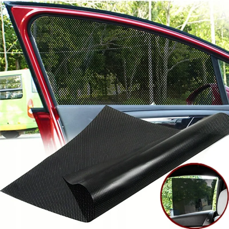 

2 шт., солнцезащитные наклейки для автомобиля, статические электростатические наклейки для окон, солнцезащитные наклейки, солнцезащитный блок, задние окна автомобиля, боковые блоки, пленка