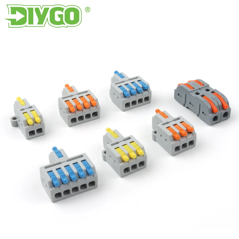 

5/10PCS Universal Compact Mini Fast Wiring Connectors Port 1 in Multiple Out Push-in Electrical Wire Connector Terminal Block