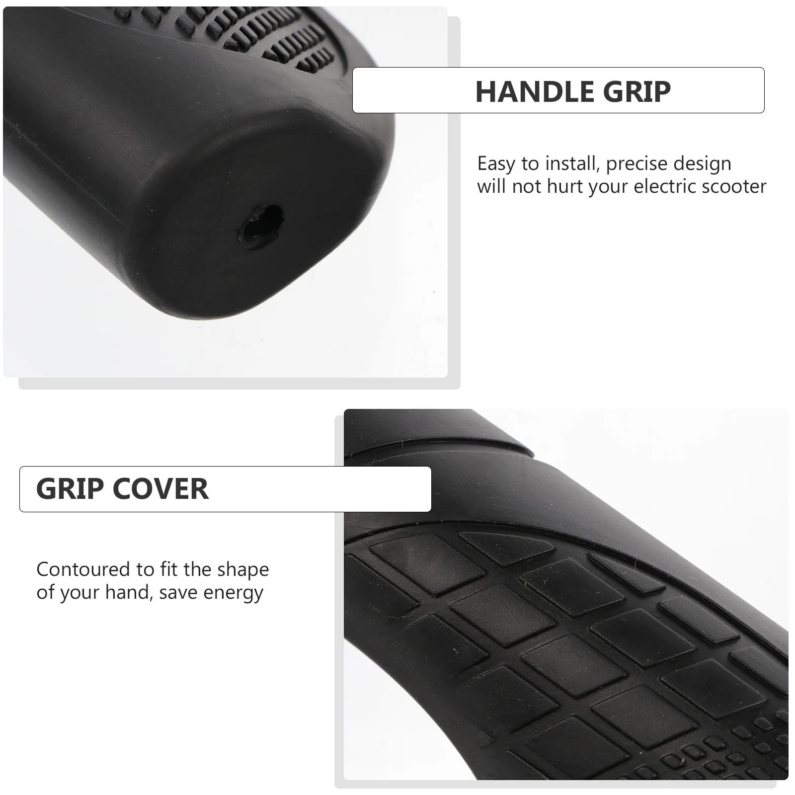 

1Pair Electric Scooter Handlebar Cover Replacement Grips Plastic Tpe Non-Slip Comfortable Handle Grip for Riding