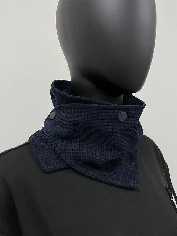 Multi-shape Four-button Bib Waffle Shawl Fall and Winter Fold Wear Windproof Six Colors Fashion Шарф Женский Tube Scarf