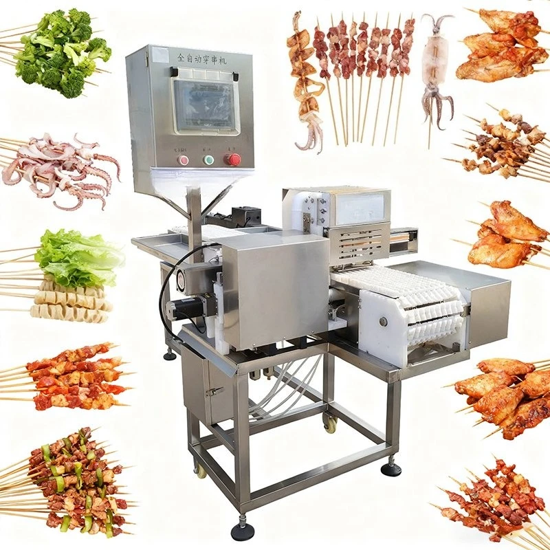 Automatic Kebab Making Machine Multifunctional Chicken Meat Kebab Skewer Maker Machine for Barbecue Restaurant