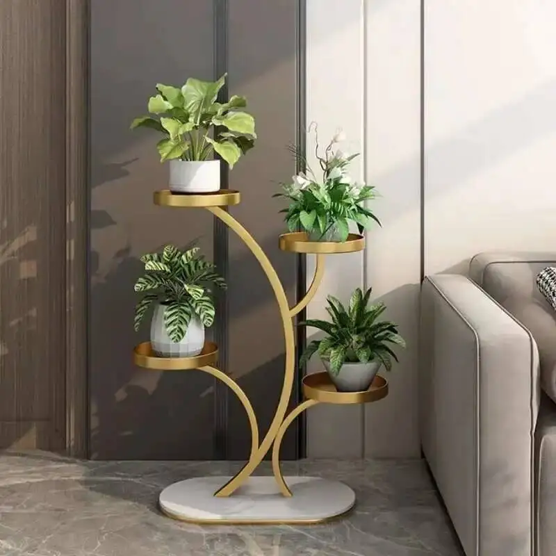 

Room Aesthetics Minimalist Flower Rack Living Balcony Trendy Light Luxury Plant Display Shelf Designer Muebles Home Furniture