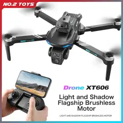 XT606 2.4G Folding Brushless RC Drone 6K 4K HD Dual Camera Remote Control Quadcopter Drone Obstacle Avoidance Helicopter Kid Toy