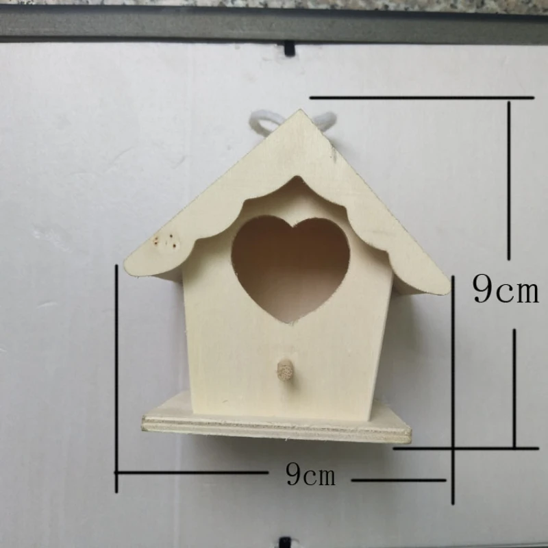 1PC New Wooden Bird Feeder, Bee Bird Nest, Solid Wood House Decoration, Rural Outdoor Bird Nest, Villa Style Gardening Pendant
