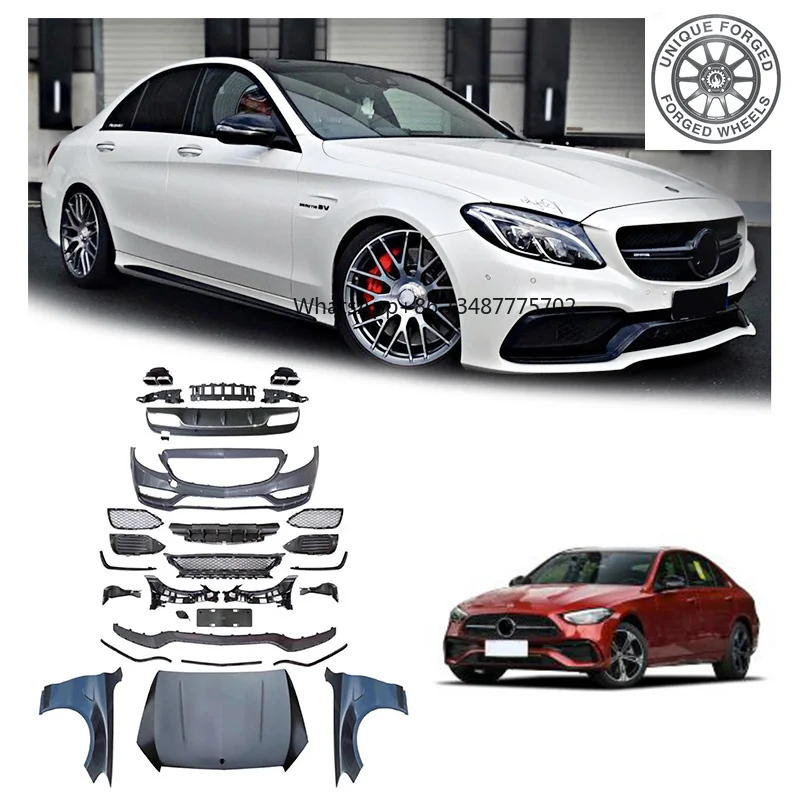 New style for AMG63 Style Conversion Body Kit for Benz C-Class W205 to C63 for AMG 2015-2018 Front Bumper W205 Body Kit C63