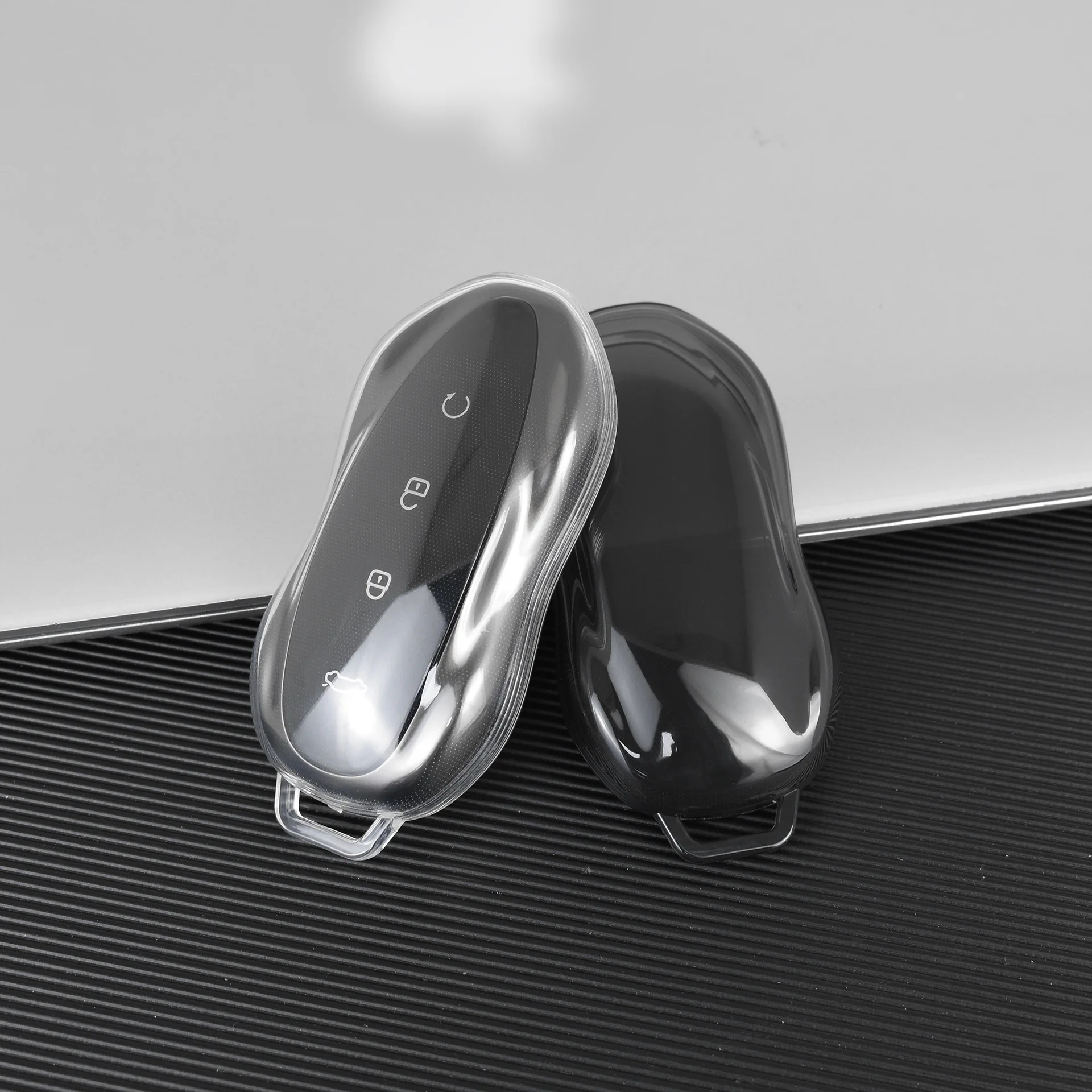 Compatible with 2026 New Chery Lepas L4 L6 Key Fob Cover, Transparent Full Protection Case for Lepas E4 L4 L6 Smart Car Key