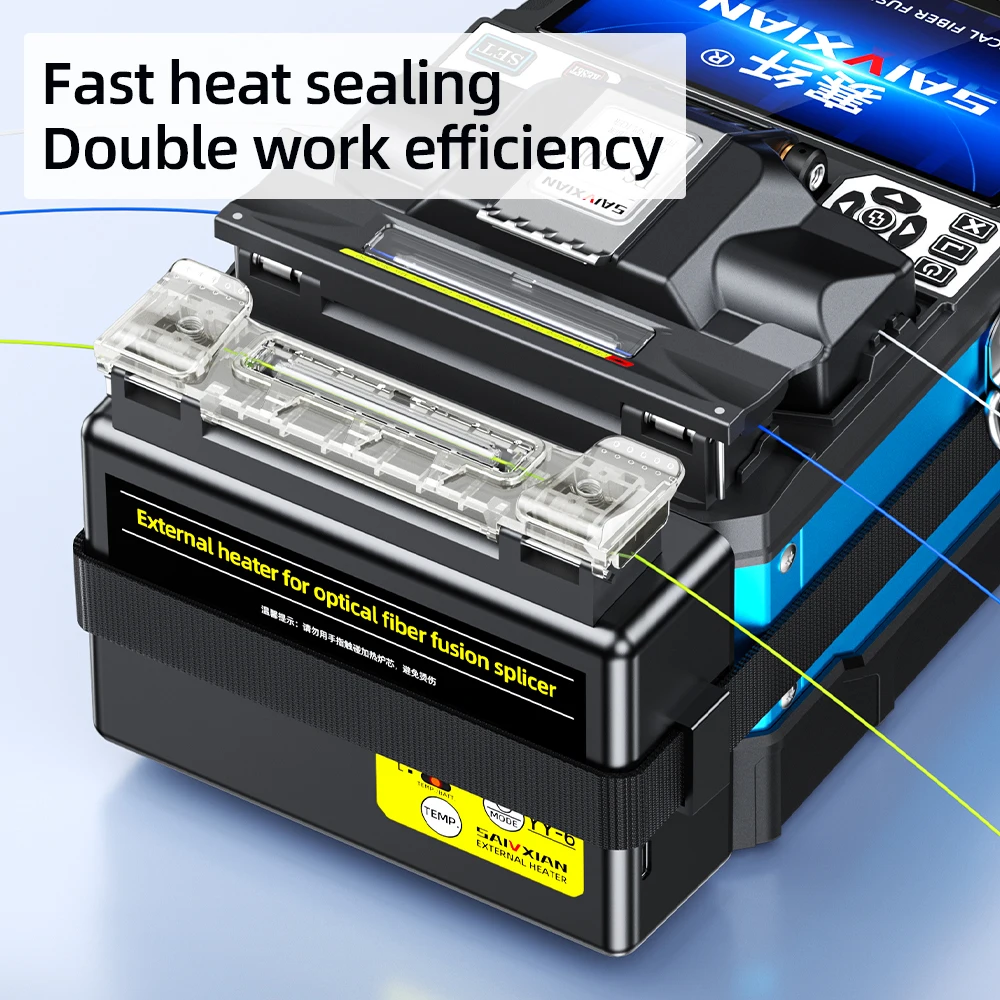 SAIXIAN giuntatrice a fusione in fibra ottica forno di riscaldamento esterno 300core fibra ottica nuda esterna riscaldamento a nucleo singolo corpo in metallo