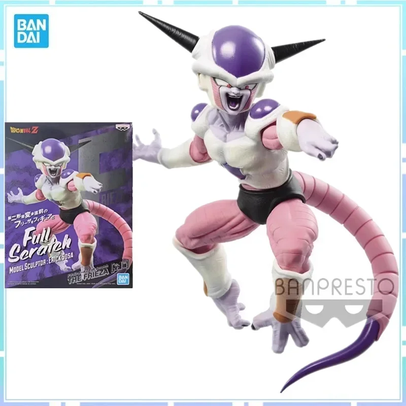 Original Bandai Banpresto Anime Dragon Ball Z Full Scratch Frieza PVC Anime Figure Model Toy Collection Ornaments Gifts In Stock