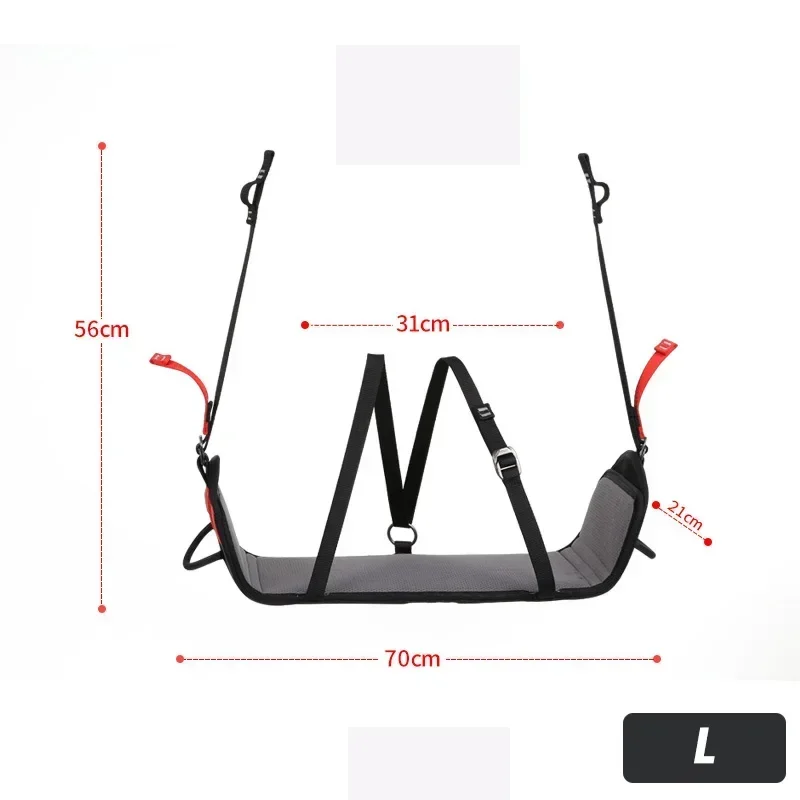 New aluminum and nylon suspension seat used with harness for work at height