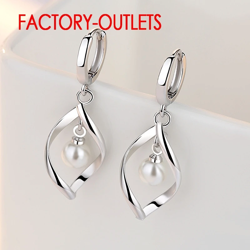 Newest 925 Sterling Silver Earrings For Women Hot Sale Pearl Earrings Fashion Jewelry Accessory Korean Earrings Factory Price
