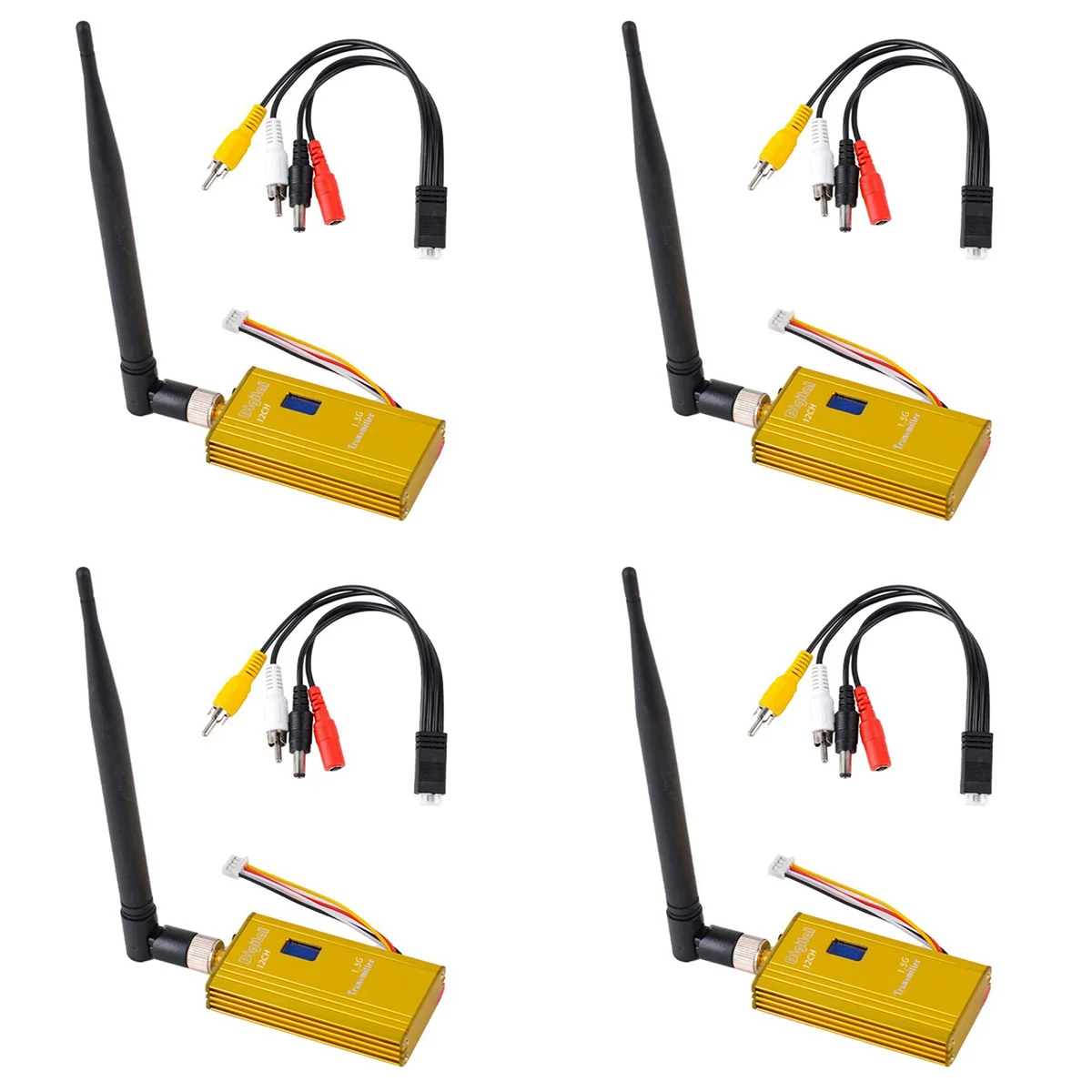 

4X 1.5G 1.5W FPV VTX 12CH 1500mW Audio Video Transmitter for FPV Quadcopter RC Drone