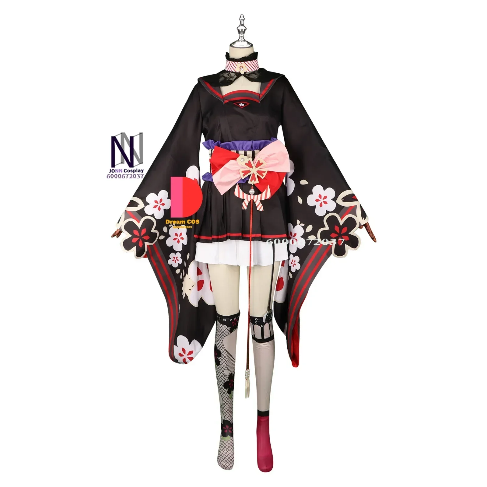 Game Kosaka Wakamo Cosplay Kostuum Blauw Archief Anime Leuke Kimono Jurk voor Vrouwen Halloween Carnaval Outfit met Lolita Masker