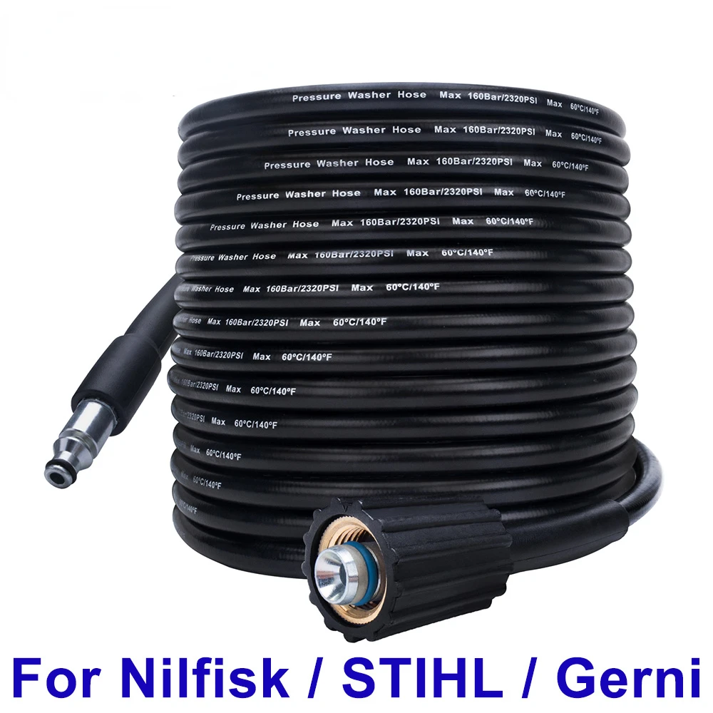 Manguera de limpieza de agua de alta presión, cable de tubería, arandela de presión, manguera de agua para Nilfisk STIHL Gerni HUSQVARNA, 6-10m